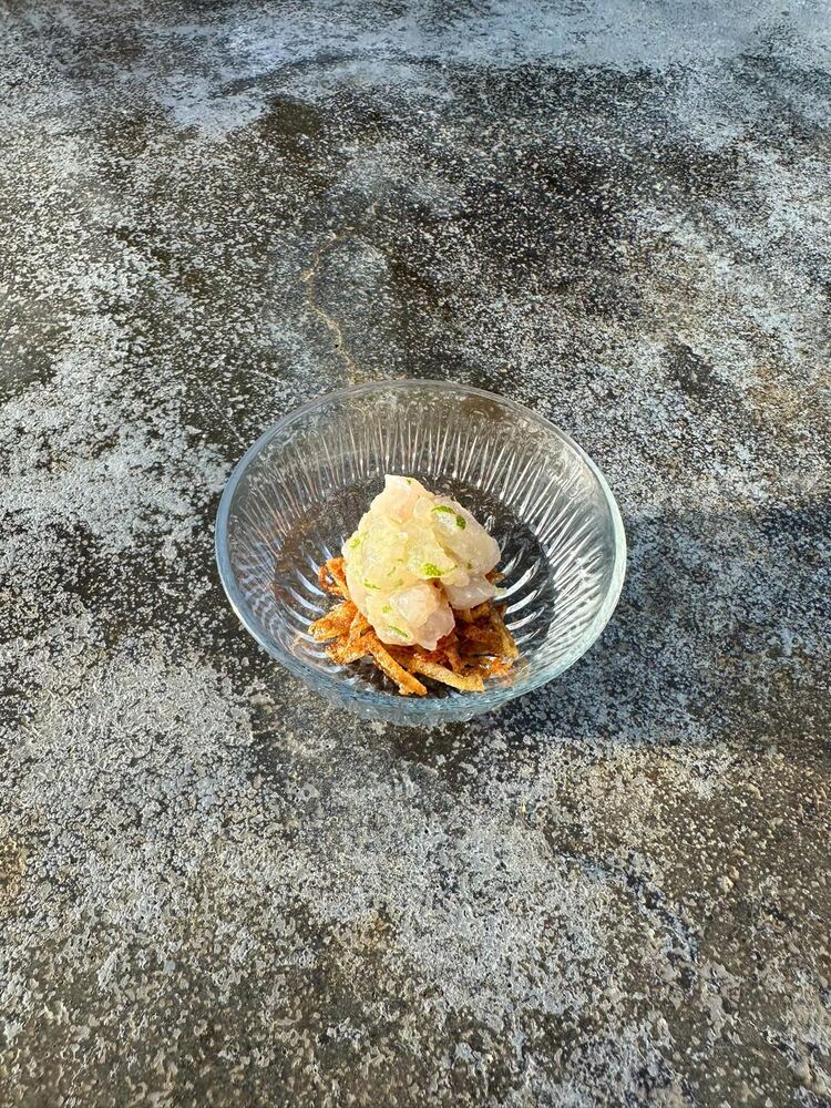 Amuse-bouche, plated with care
